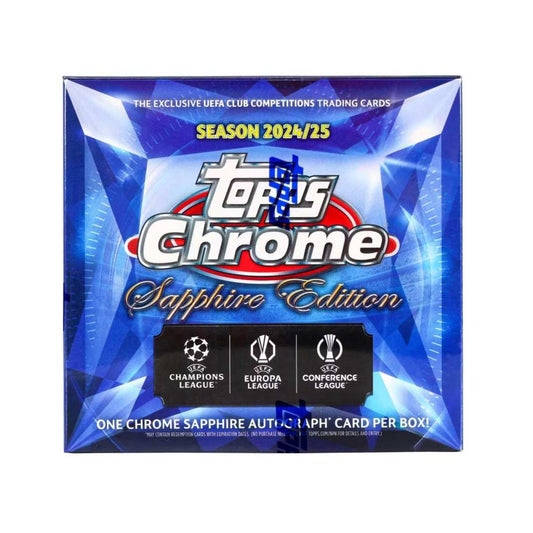 2024–25 Topps Chrome UEFA Club Competitions Sapphire Edition Hobby Box