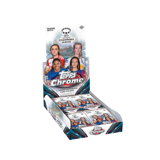 2023-24 Topps Chrome UEFA Women’s Champion League HOBBY Soccer Box - Baller Collectables