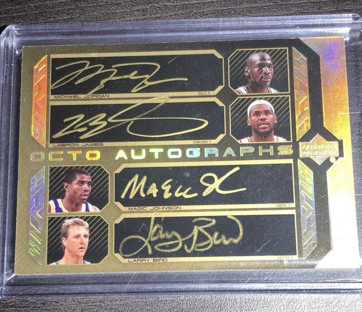 2007-08 UD Black Octo Auto Jordan Lebron Bird Magic Russell Dr J  5 - Baller Collectables