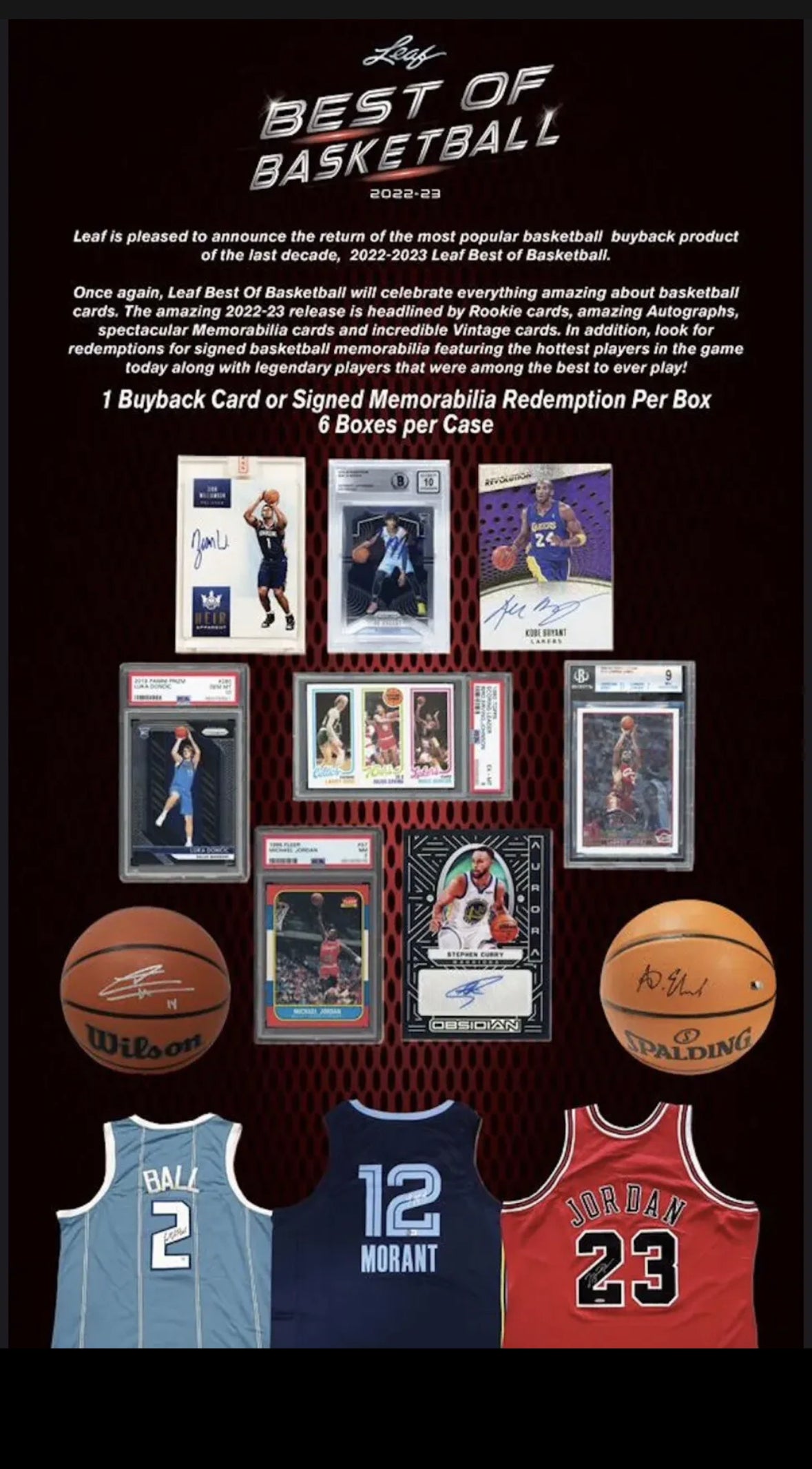 2022-23 Leaf Best Of Basketball NBA HOBBY Box - Baller Collectables