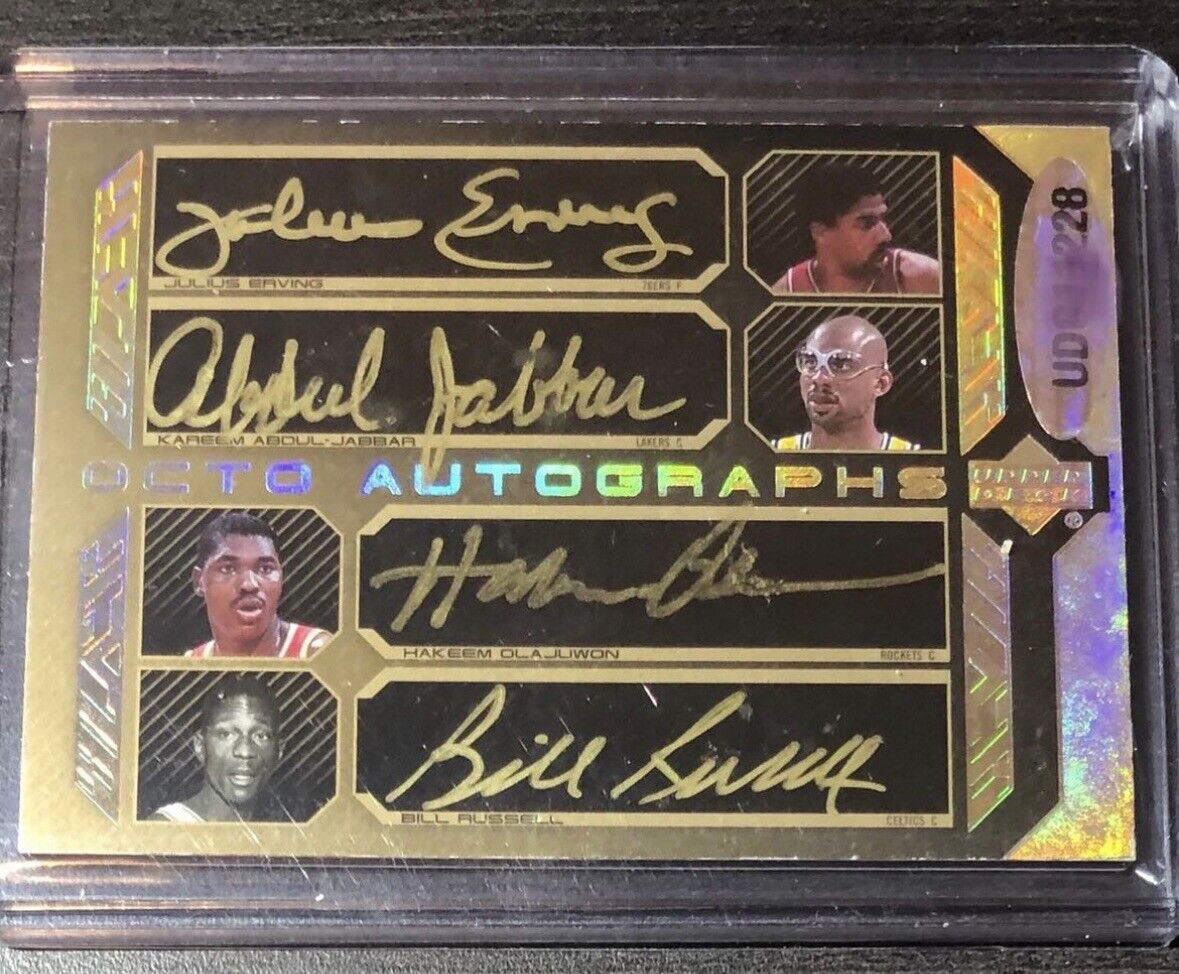 2007-08 UD Black Octo Auto Jordan Lebron Bird Magic Russell Dr J  5 - Baller Collectables