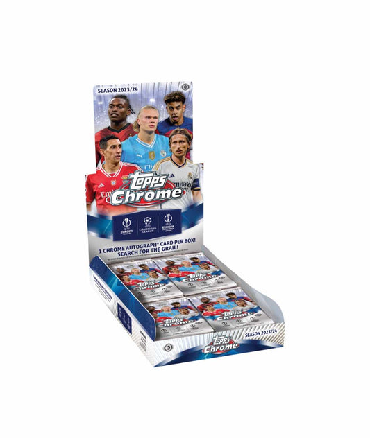 2023-24 Topps Chrome UEFA Club Competitions HOBBY Box - Baller Collectables