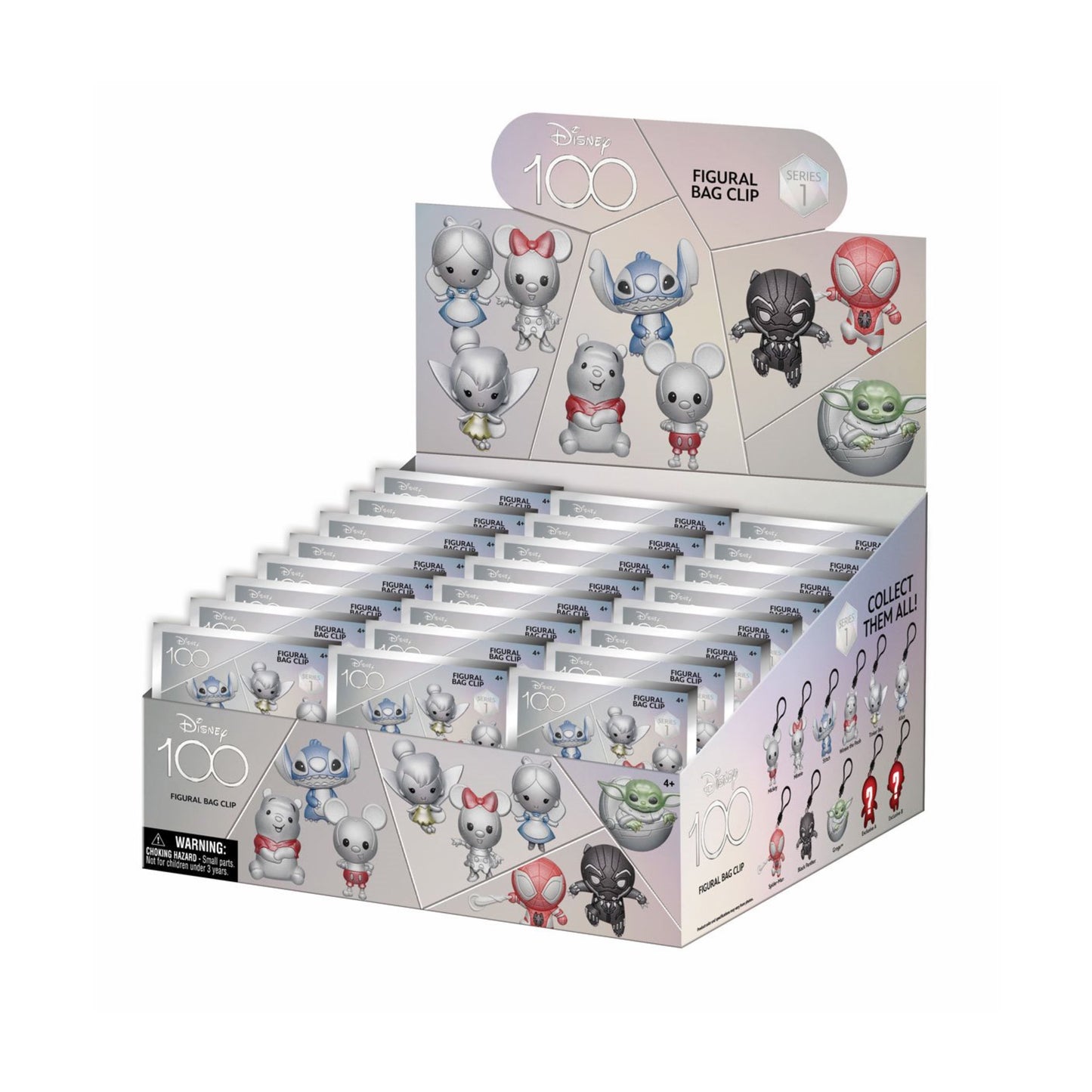 Disney 100 Platinum 3D Foam Bag Clip Pack - Baller Collectables