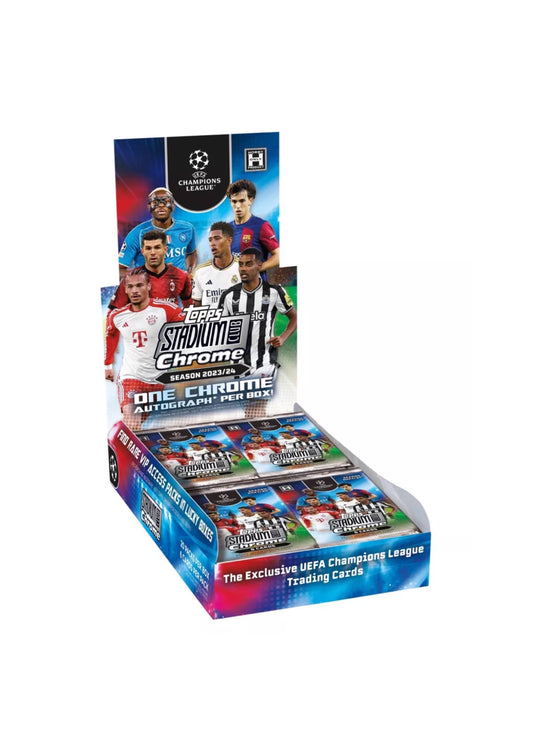2023-24 Topps Stadium Club Chrome Club Competitions Soccer - HOBBY Box - Baller Collectables