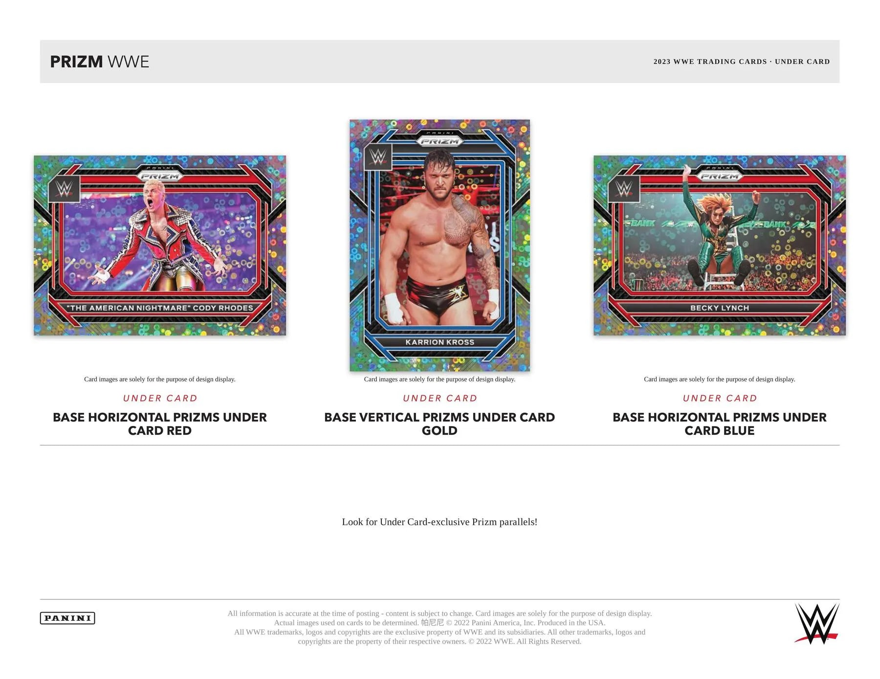 2023 Panini Prizm WWE Under Card Box - Baller Collectables