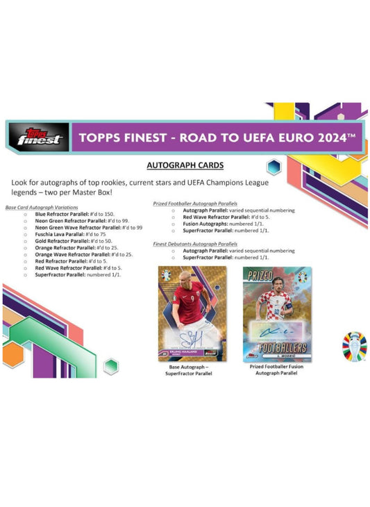 2023 Topps Finest Road to UEFA Euro 2024 Soccer HOBBY Box - Baller Collectables