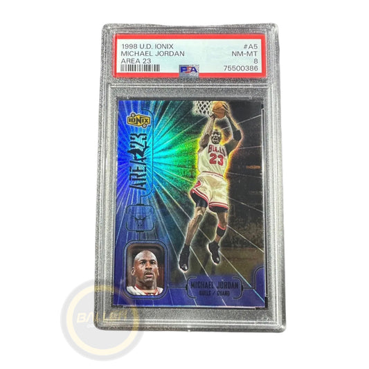 1999 UD Ionix Area 23 Michael Jordan PSA 8 - Baller Collectables