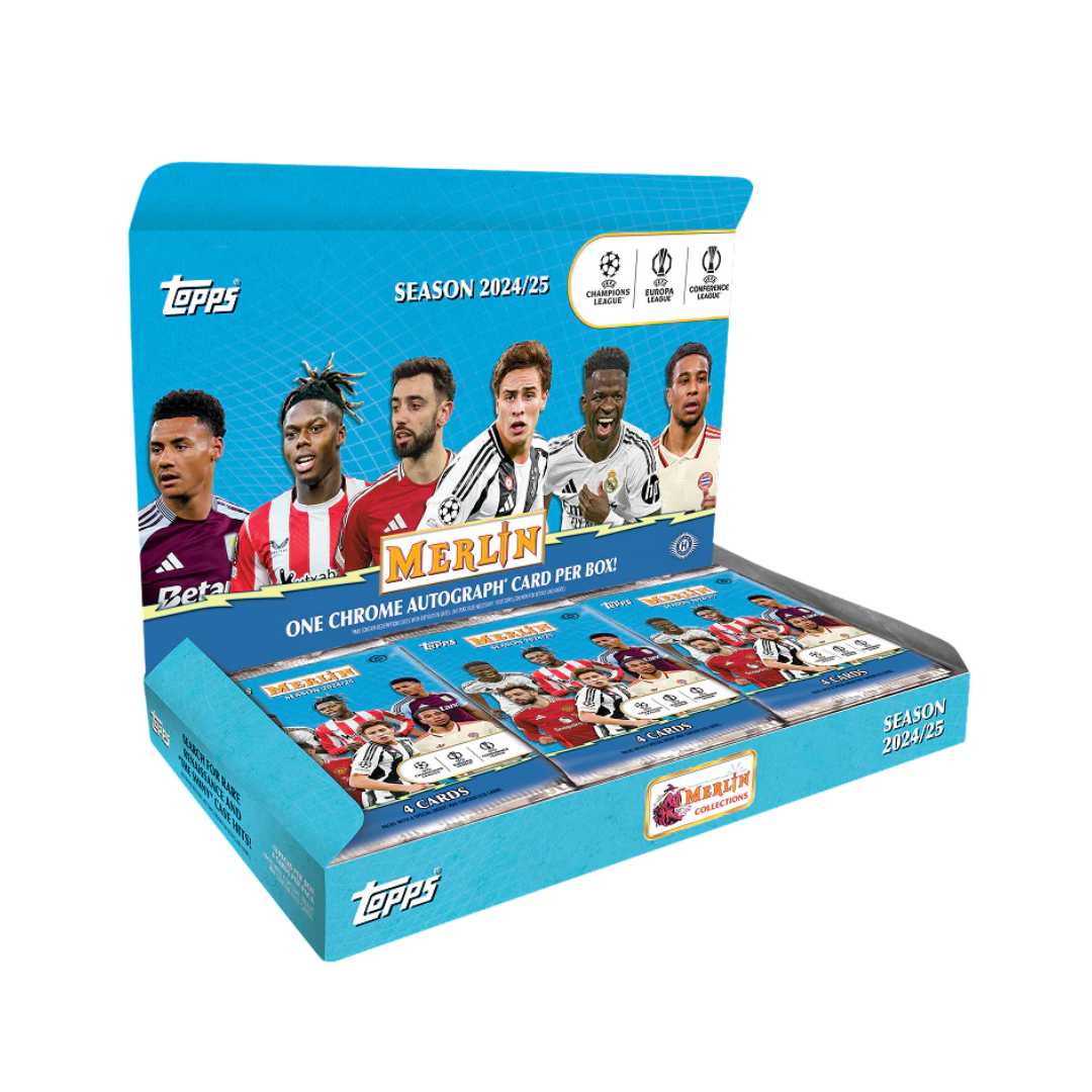 2024-25 Topps UEFA Merlin Soccer Chrome HOBBY Box (pre-order)